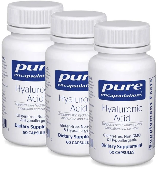 퓨어인캡슐레이션 히알루론산 캡슐 Pure Encapsulations Hyaluronic Acid, 3개, 60정 - 쿠팡
