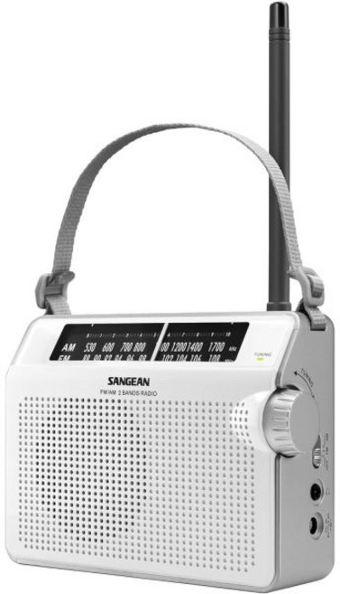 산진 효도 라디오 탁상용 감성 휴대용 PR D6WHAM FM 컴팩트 아날로그 화이트, White