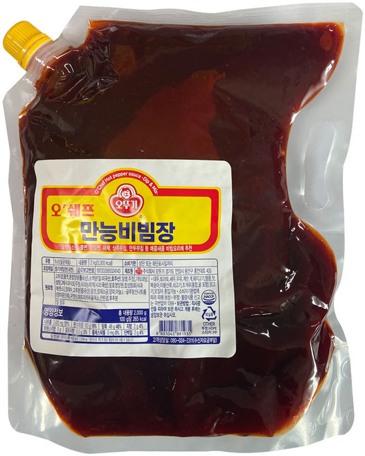 오뚜기 오쉐프 만능비빔장, 2kg, 1세트