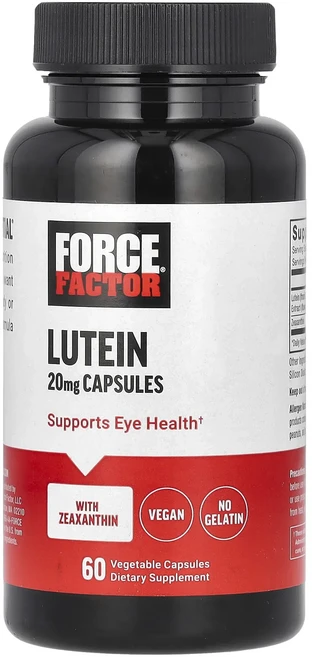 몸관리하세요 겨울입니다 Force Factor 루테인 20mg 베지 캡슐 60정 특별관리진행, ForceFactor루테인20mg베지캡슐60정, 1개 - 쿠팡