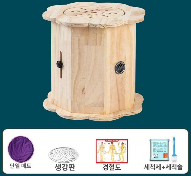 준하마켓 좌훈기 갱년기여성 쑥좌훈기 한방좌훈, 실목 좌욕의자+생강받침+단열패드 증정, 1개, 기본 색상