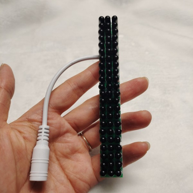 DC12V 940nm IR 조명기 66개 블랙 LED 적외선 라이트 바 미니 CCTV 보조광 스트립 타입 보안 부품, 적외선 LED 라이트 바 미니 CCTV 필 스트립 유형, 1개