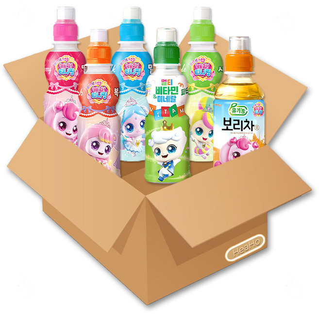 캐치티니핑 페트 음료수 5종 + 캐치 멀티비타민 페트 음료수, 6개, 200ml