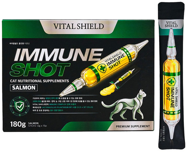 바이탈쉴드 올인원 이뮨샷 15P, 1개, 180g, 연어
