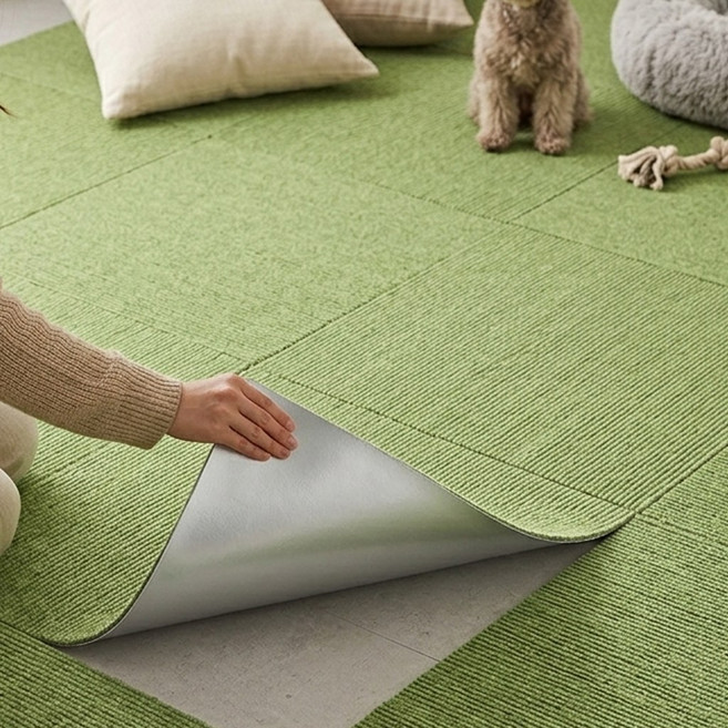 서플라이랩 다용도 접착식 타일 카페트 60cm 미끄럼방지 단열효과 고양이 스크레쳐 6p, 4그린