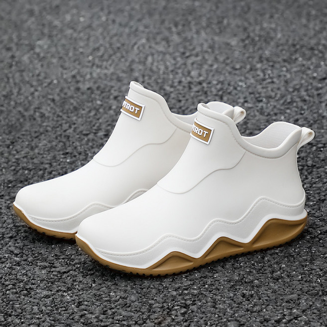 앵클 레인부츠 방수 슈즈 남녀 커플 레인부츠 주방 작업화 내마모성 방수 미끄럼 방지 경량 쿠셔닝 슈즈