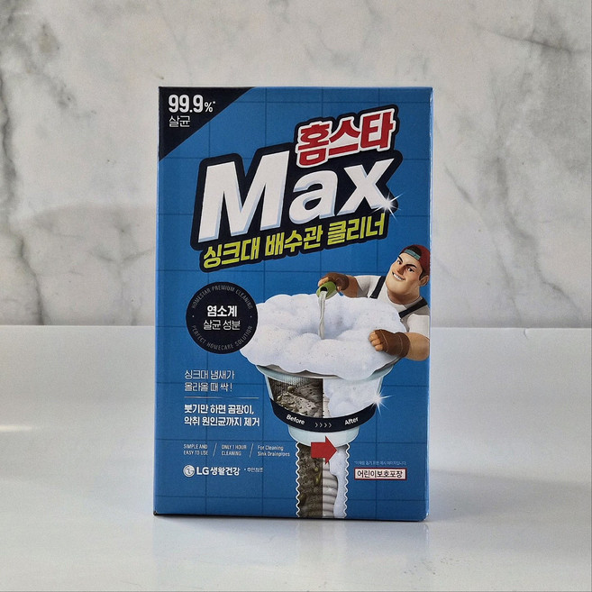 홈스타 맥스 싱크대 배수관 클리너, 680ml, 4세트