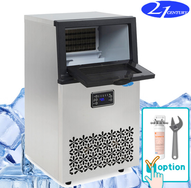 21센추리 업소용제빙기 카페 아이스메이커 대용량 얼음 1일 35Kg 쾌속 냉각 제빙 ICE-35K 필터설치옵션, 설치의뢰/기본선결제_35K