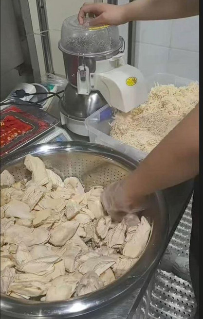 닭가슴살 찢는기계 분리기 닭칼국수 슬라이서 분할 분쇄기, 전동 분쇄기 (유럽 표준 플러그 220V)