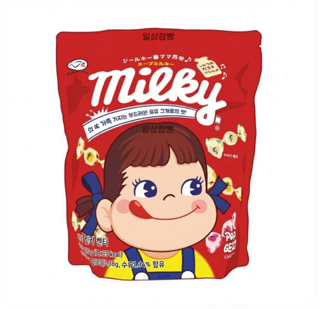 후지야 밀크 캔디 우유 밀키 사탕 (약 ), 1개