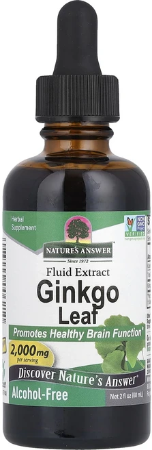 네이쳐스엔서 은행나무 잎 리퀴드 추출물 알코올 프리 1000mg 60mL, 4개 - 쿠팡