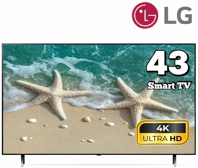 LG TV 24년형 UHD 4K 107cm 43인치 LED 스마트 티비 지방권 스탠드, 방문설치, 스탠드형, 43UT7550, 107CM(43인치)