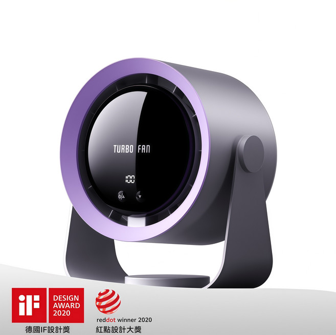 TURBO FAN 渦輪循環風扇 2020 iF設計獎 Reddot獲獎, 星空灰, 循環扇WTF7XKH