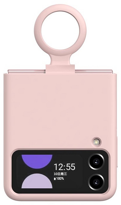 복우롱 갤럭시Z플립 실리콘 핑거링 폴딩 젤리 휴대폰 케이스(OA008)