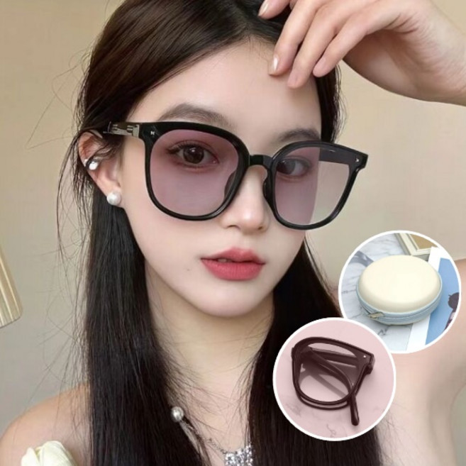 디아쿠아 자외선차단 가벼운 접이식 폴딩 선글라스+케이스 세트