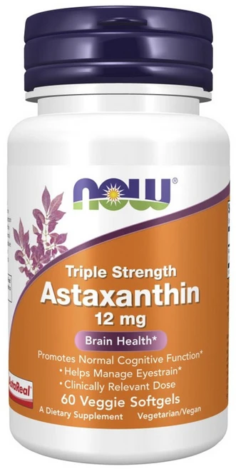 나우푸드 트리플 스트렝스 아스타크산틴 12mg 베지 소프트젤, 1개, 60정 - 쿠팡