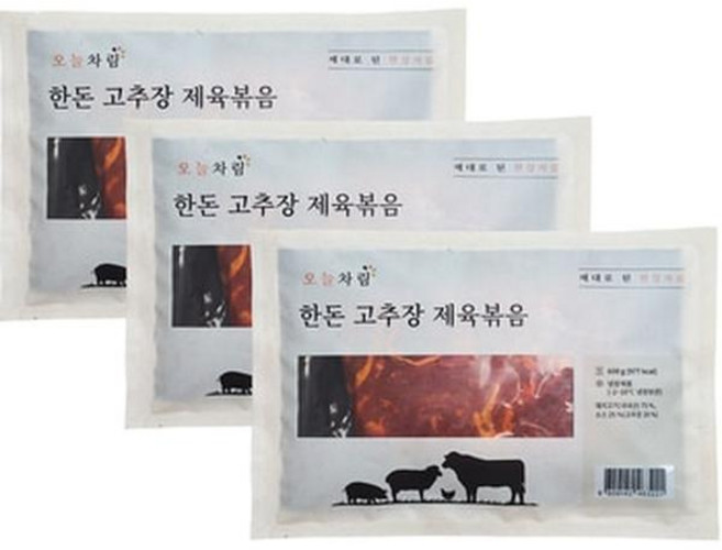 코스트코 제육볶음 오늘차림 한돈고추장 제육볶음, 3개, 600g