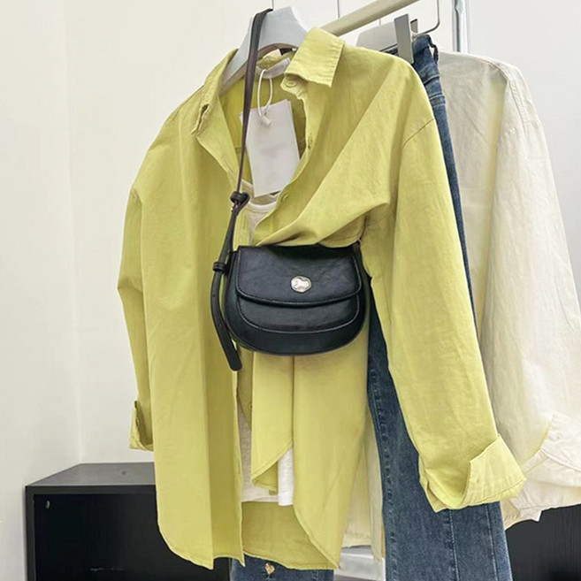 메이킹유 파스텔 루즈핏 긴팔 남방 W9219로즈아셔츠