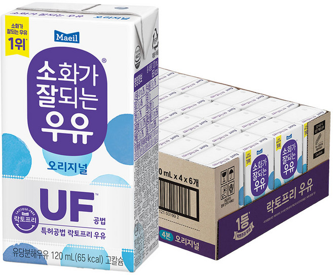 소화가잘되는우유 오리지널 미니, 120ml, 24개