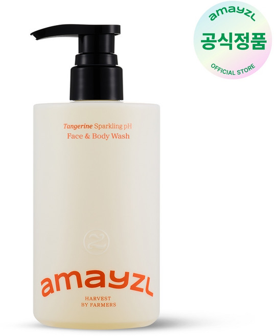 어메이즐 탠저린 스파클링 탄산수 pH 페이스&바디워시 500ml /탄산수 각질 케어 생과향 체취제거, 1개