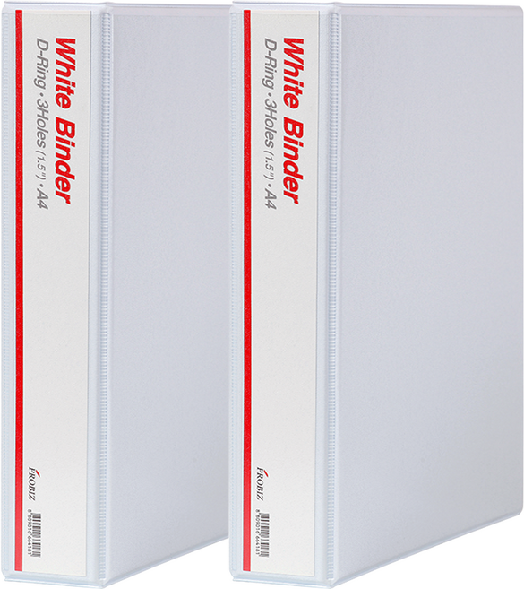 프로비즈 백색 투명 3공 D링 바인더 5cm 화이트 투명, 2개, 화이트투명