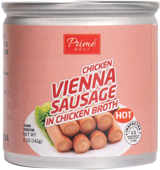 프라임델리 치킨 비엔나 소시지 매운맛, 142g, 12개