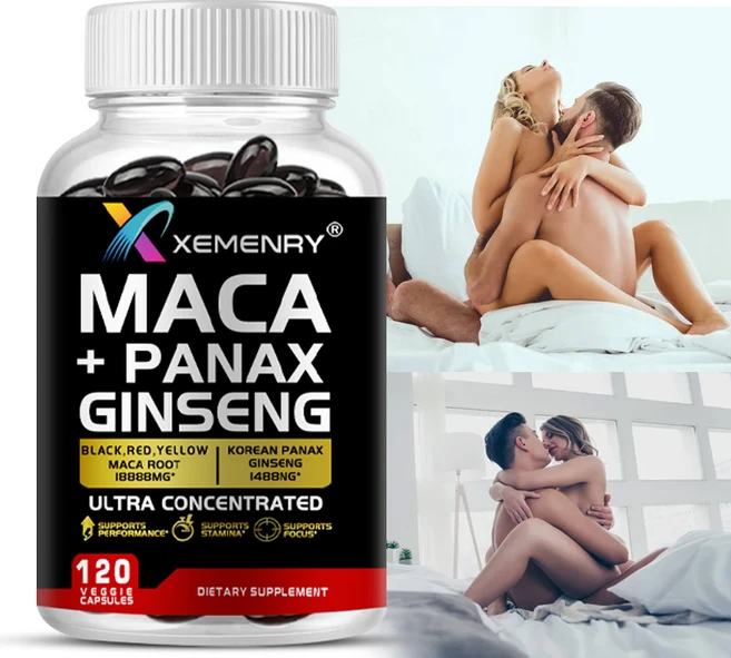 MA CA + PANAX GINSENG - 천연 항산화제 - 에너지 수준 향상 운동 지구력 및 집중력 지원, 1개, 120정 - 쿠팡