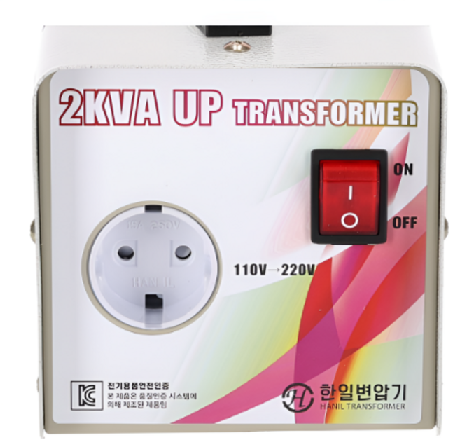 한일트랜스 변압기 승압 트랜스 110V-220V 2K 가정용 변압 도란스 2000VA, 1개