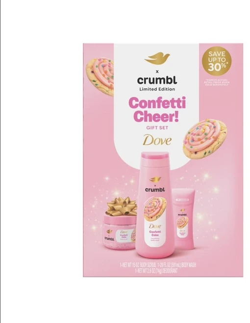 도브 크럼블 리미티드 에디션 컨페티 케이크 바디 케어 기프트 세트 4pcs, 1세트 - 쿠팡
