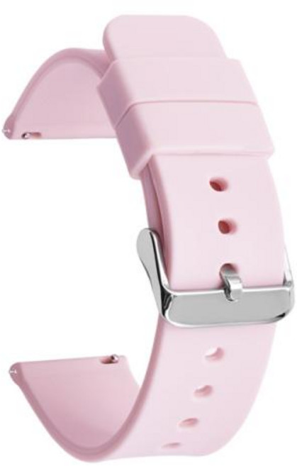 퀵릴리즈 소프트 실리콘 시계 밴드 범용 고무 방수 팔찌 교체 14mm 16mm 18mm 19mm 20mm 21mm 22mm 24mm, 98)pink silver, 1개