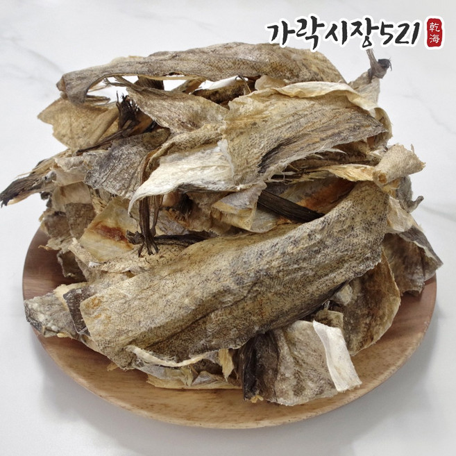가락시장521 품질좋은 황태껍질 500g 국내가공 무첨가 무조미 북어껍질 대용량, 1개