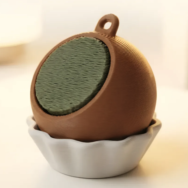 두바이 쫀득 쿠키 귀여운 두쫀쿠 키캡 키링 키보드 딸깍이 클리커 자동차 에어팟 인형 키홀더 선물, 1개, 피스타치오 스프래드(진녹색)