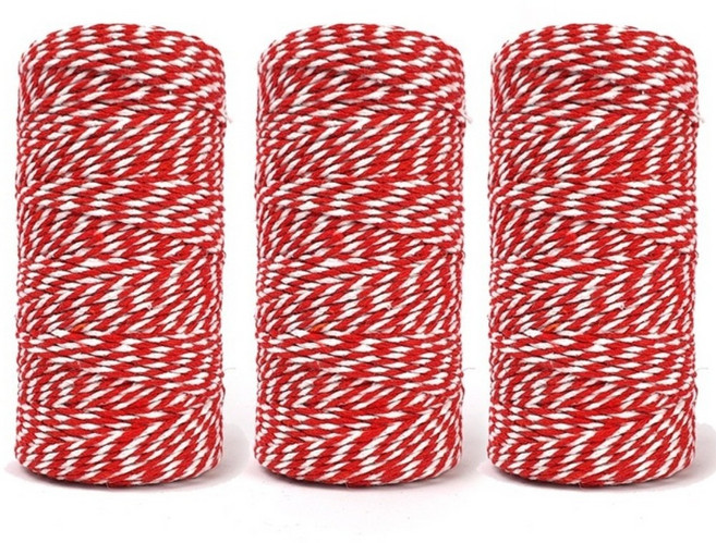 방구석상인 트와인끈 360m 선물포장끈 대용량, 레드