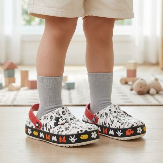 CROCS KIDS 아동 어린이 초등 스니커즈 일상화 운동화 크록스 미키 오프 코트 클로그 유아 화이트 여름