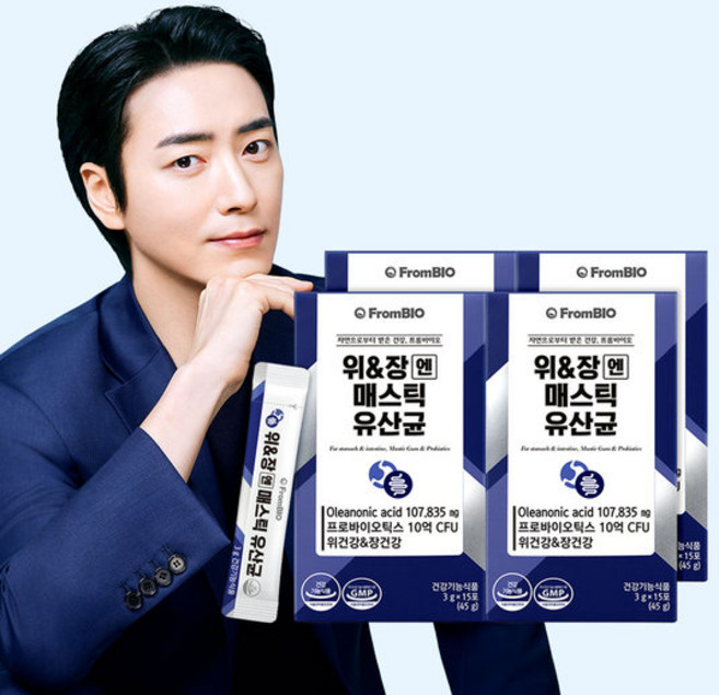 프롬바이오 위 앤 장엔 매스틱 유산균, 15회분, 45g, 4개