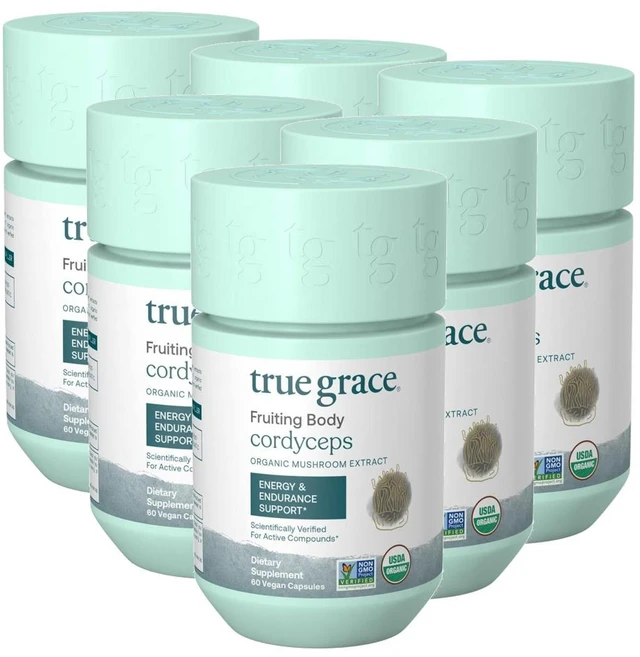 트루그레이스 코디셉 동충하초 버섯 True Grace Cordyceps, 6개, 60정 - 쿠팡
