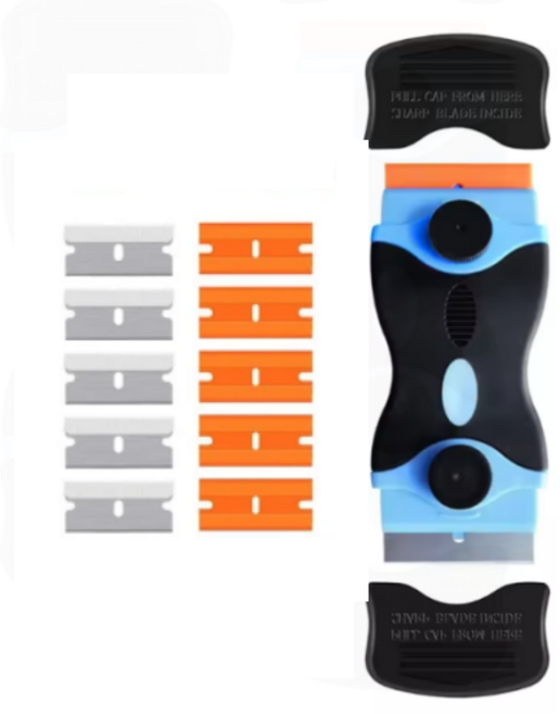 INVEN* 인벤 고급 다용도 양날 인덕션 다용도 스크래퍼 @안전2중포장@ 욕실 주방 바닥 스티커제거 청소, 1개