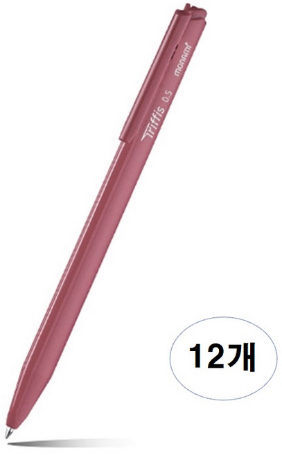 모나미 트리피스 볼펜 0.5mm, 12p RED, 1세트