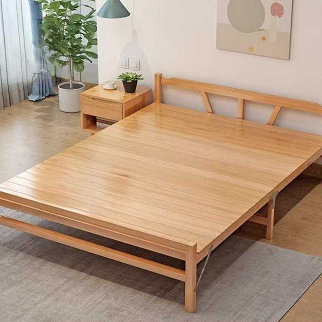 접이식 대나무 평상 베란다 대청마루 옥상 야외 정원, 탄화 / 100x192x31cm