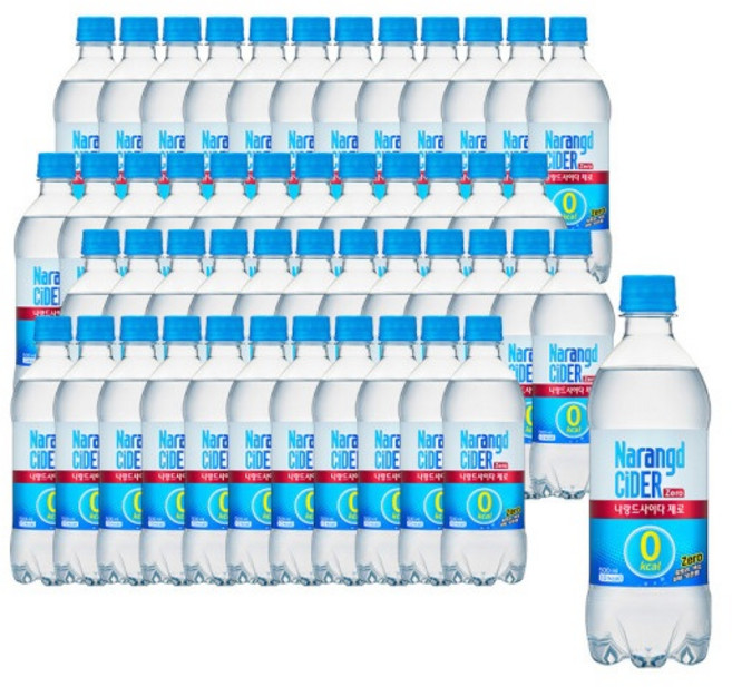 나랑드사이다 플레인 제로 500mlx24개 X 2세트 총48개, 500ml, 48개