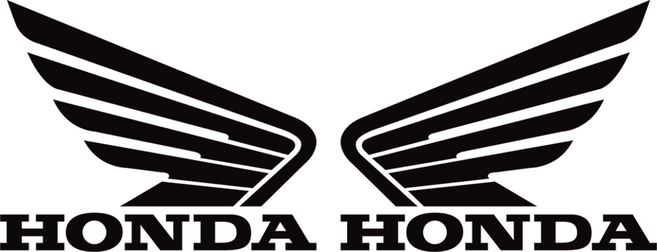 혼다(handa) 좌우 바이크스티커 / 23 cm x 9 cm 데칼 튜닝 커스텀 전차종 반사화이트 꾸미기 범퍼 란시아, 검정색(블랙), 1개