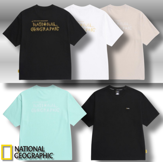 국내매장정품 내셔널지오그래픽 남녀공용 반팔 티셔츠 여성반팔 남성반팔 빅사이즈 여름반팔 라운드티셔츠 남자반팔티 여자반팔티 캐주얼 특가세일 NATIONAL GEOGRAPHIC