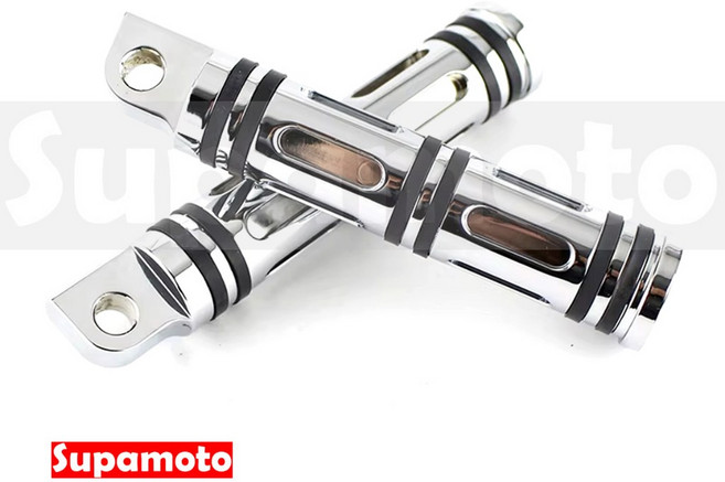 Supamoto 哈雷改裝鋁合金陽極腳踏 適用於Sportster 48 1200 883, 1個, 款式B-銀