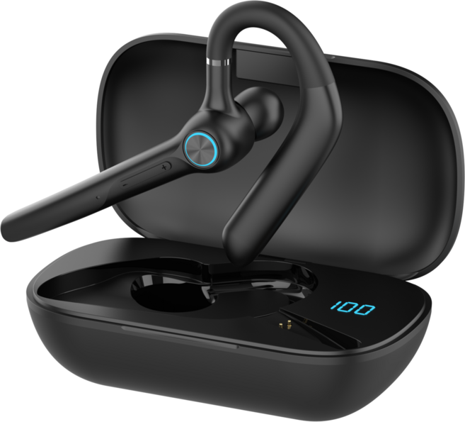 맨큐 귀걸이형 고음질 충전창 블루투스 이어폰, G3, 블랙