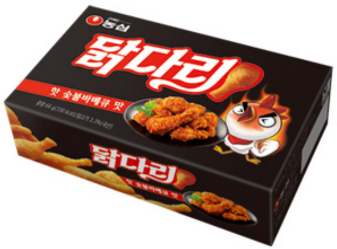 농심 닭다리 핫 숯불바베큐, 34개, 66g