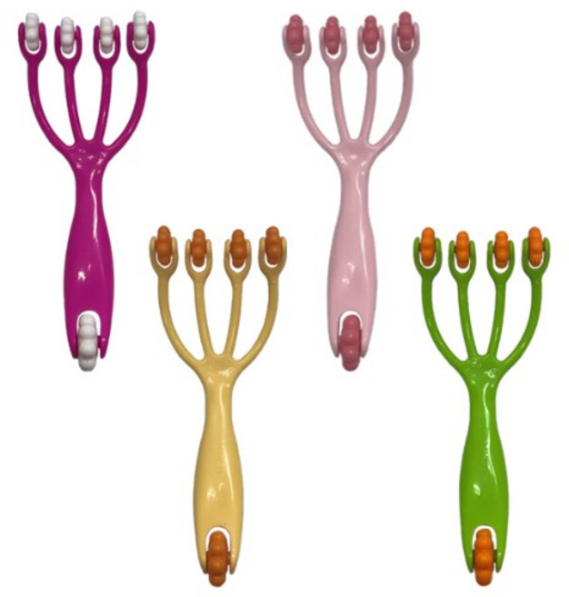 칼라 두피 롤러 마사지기 5개, 색상은 랜덤입니다