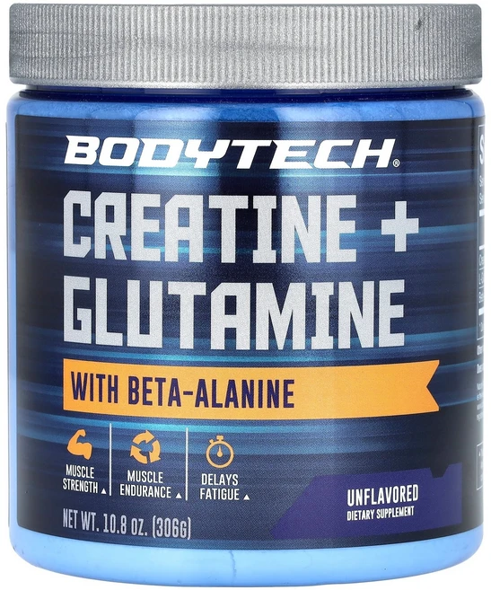 바디테크 BODYTECH Creatine + Glutamine With Beta-Alanine Unflavored 10.8 oz 306 g, 바디테크 BODYTECH, Creatine + Glut - 쿠팡