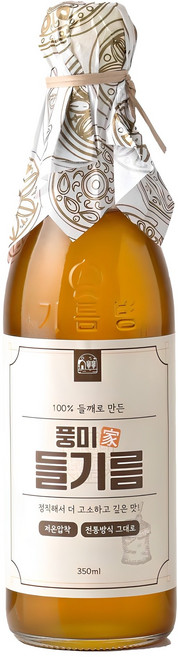 저온압착 풍미가 들기름 통들깨100%, 1개, 350ml
