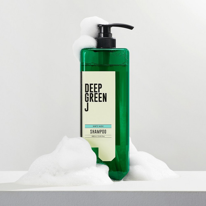딥그린제이 네이처 비건 샴푸 화이트 머스크, 1L, 1개