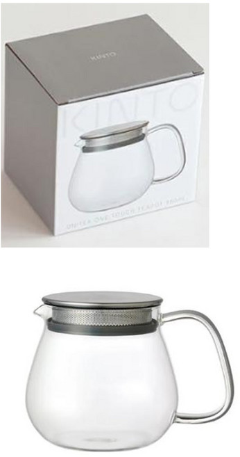 일본 킨토 유니티 원터치 티포트 내열유리 차주전자 Kinto, 2개, 460ml, 단일